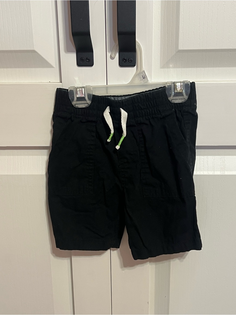 Garanimals Black Kids Shorts with White Drawstring Tips